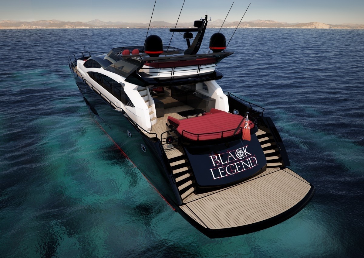 black legend sunseeker yacht
